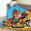 Flannel Throw Blanket LukasBS Burgerpommes Cartoon Warm Plush Blankets Soft Bedspread for Bed Living Room Home Picnic Couch