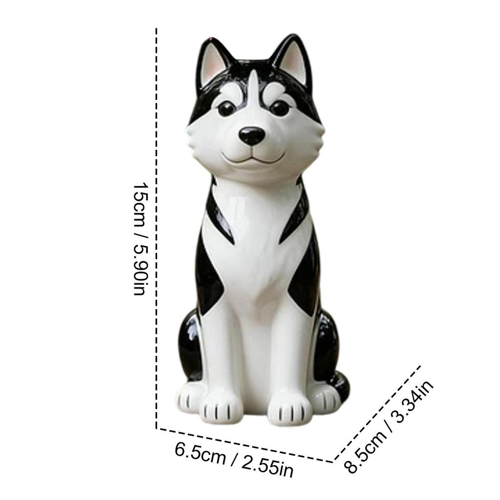 Vases Home Decor Resin Dog Desk Ornament Handcrafted Vase for Home Shelf Bookshelf Entryway Living Room Dining Table Bedroom