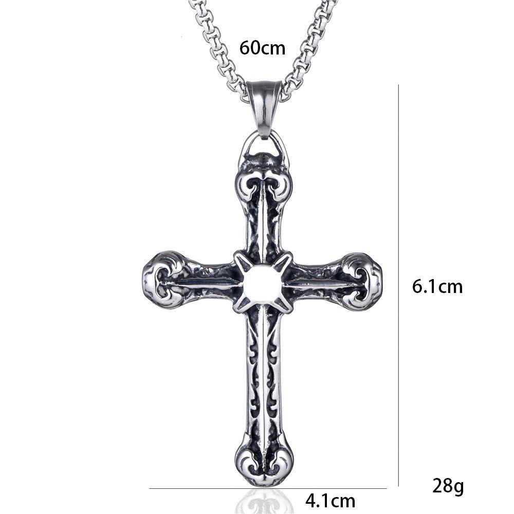 Powerful Men's Necklace, Trendy and Fashionable Titanium Steel Lion Column Pendant, Titanium Steel