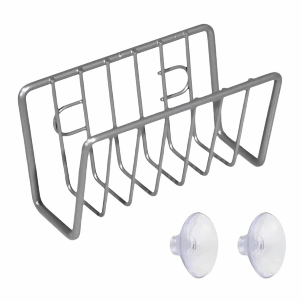 No-Drill Sponge Holder Wall-Mounted Sink Sponge Rack Sink Drain Stand  Kitchen Supplies