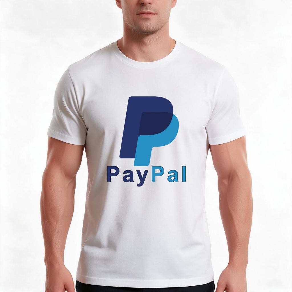 Paypal Logo Design New Tshirt Summer Casual Cotton Tee Oversized Streetwear Tops Vintage Graphic Print Unisex Unisex Unisex