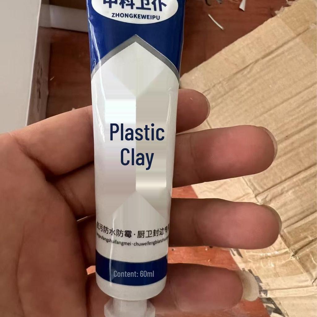 Plastic Steel Waterproof Sealant - White, Anti-Mold, for Kitchen, Bathroom, Toilet & Sink Grouting.