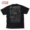 EVERSOUL Marvel T-Shirt, Short Sleeve, Black Panther, Avengers, Iron Man, Venom, Hulk, Movie Gift, Men's, Black, XL [Parallel Import]