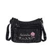 Washed Denim Bag - Retro Casual Crossbody Bag for Women Casually