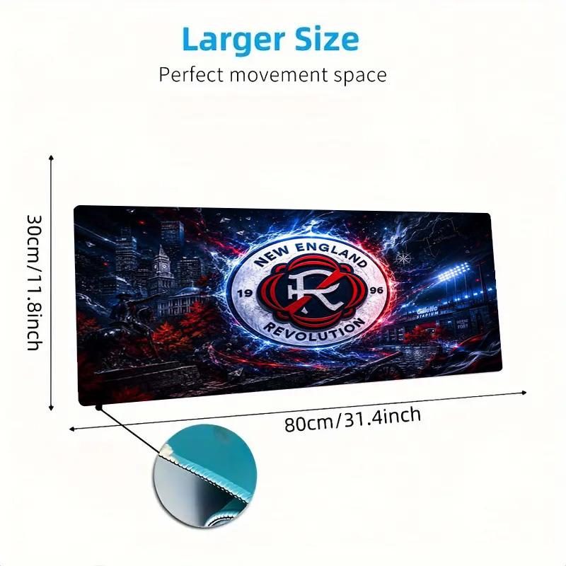 New England Revolution Color Mouse Pad Large Gaming Table Cushion Non-slip Laptop Tablet Big Mousepad XXL Mat Mini PC Playmat With Lock edge