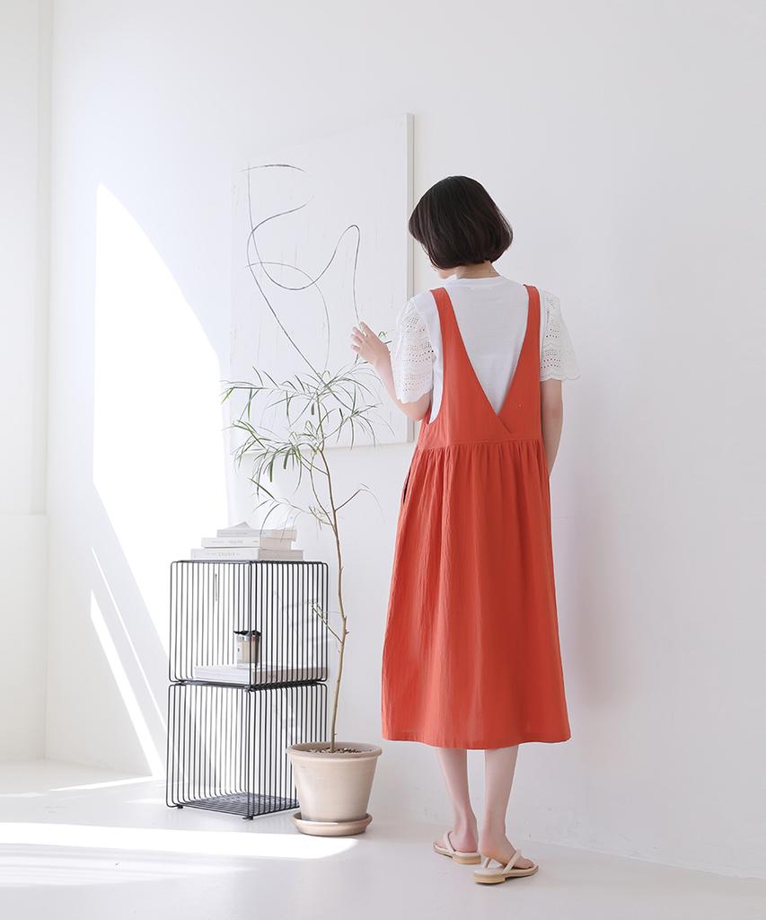 Ppaeppae Loose Fit Suspender Pocket Bustier Dress