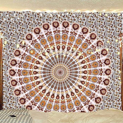 BLESS INTERNATIONAL Indisk hippie bohemisk psykedelisk mandala väggbonad sängkläder gobeläng