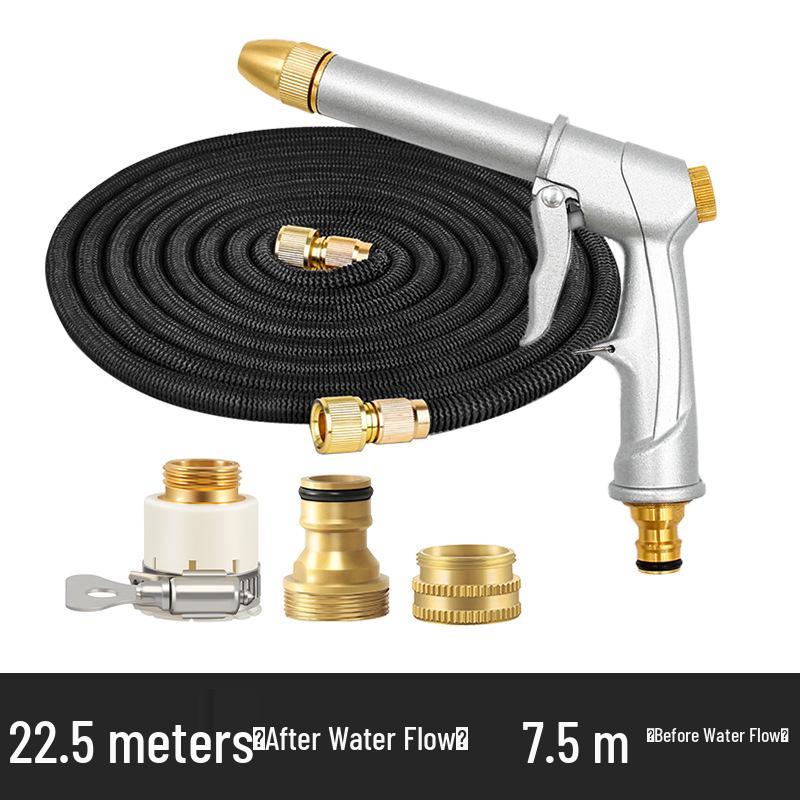 High-Pressure Car Wash Water Gun Set with Telescopic Hose and Garden Cleaning Nozzle