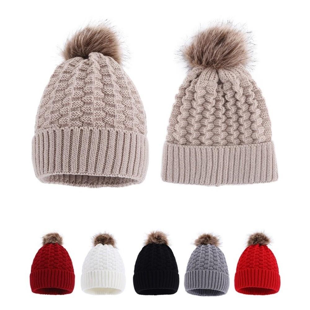 Thicken Knitted Hats Coldproof Crochet Cap Fashion Winter Hat Women