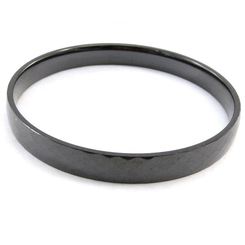 Les Trésors De Lily [J0985] - Black Ceramic 'Minéralia' Bracelet (62 Mm 8 Mm)