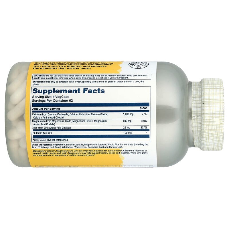 Calcium Magnesium Zinc, 250 VegCaps