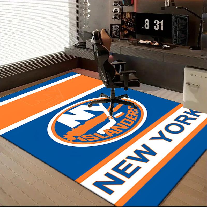 Ny Islanders Pride Floor Mat for Living Room, Game Rooms, Office, Bedroom, Office Floor Mat Playful Design, Christmas fan gifts