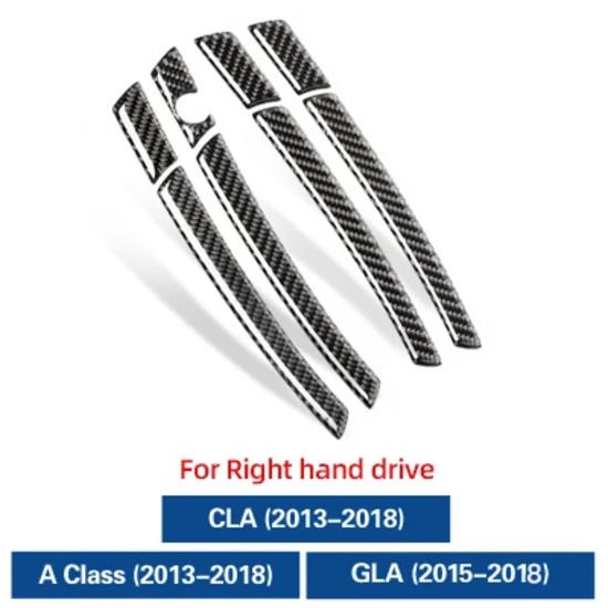 

For Mercedes Benz W176 A Class GLA X156 CLA C117 Carbon Fiber Car Door Handle Stickers Trim Cover Exterior Bodykit Accessories RHD