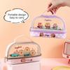 Cartoon Capibala Pencil Bag Large Capacity Pencil Case Aesthetic Pen Case Makeup Bag Clear Pen Bag Pencil Organisers