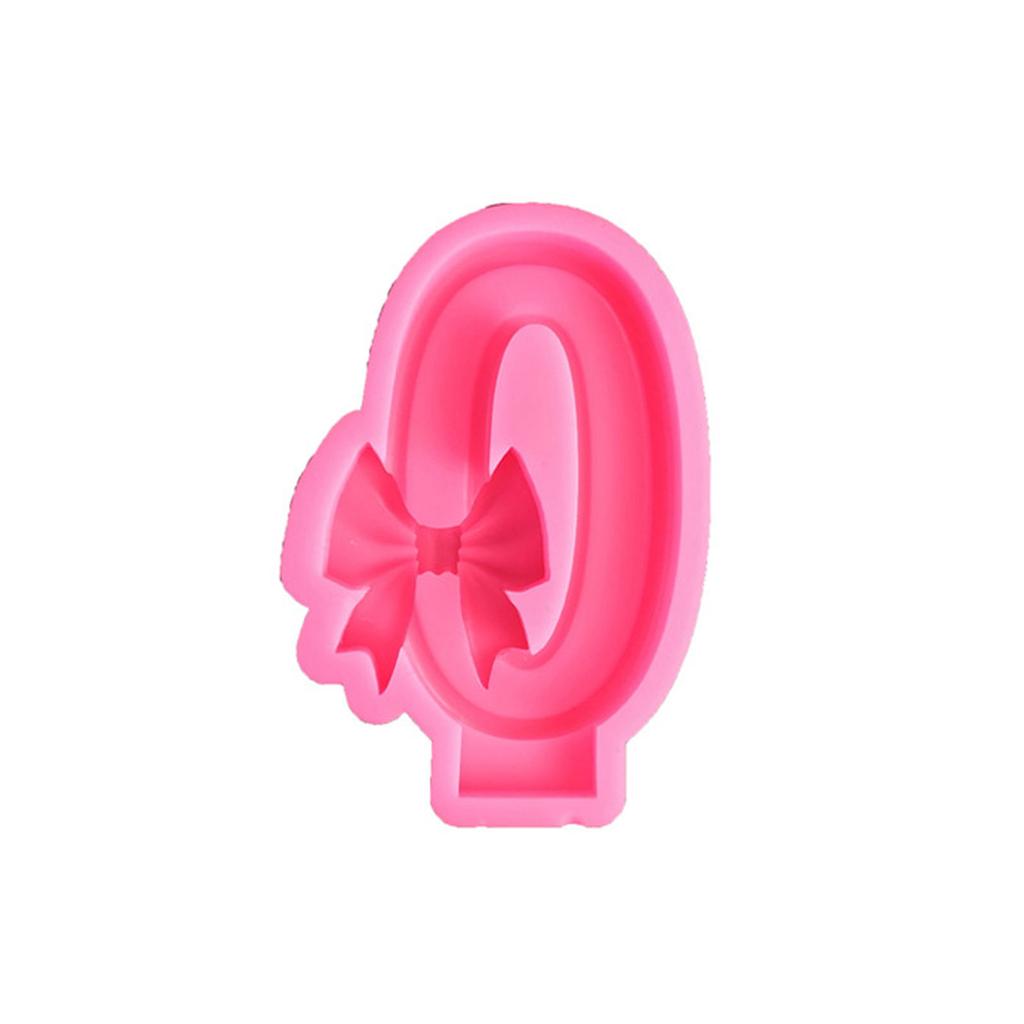 Bowknot Baking Molds Bow Number Silicone Mould Handmade Epoxy Resin Casting Molds DIY Cake Chocolate Decorating Tool