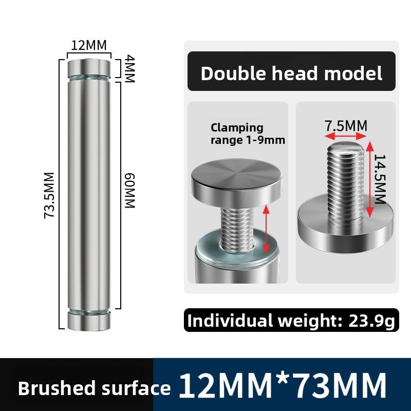 10pcs Stainless steel double-ended advertising nails mirror nails glass nails acrylic screws wall mounting screws solid screws