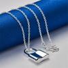 925 sterling silver 16-30 inch exquisite lock pendant necklace for women's fashion wedding gifts and jewelry