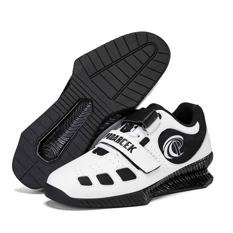 Men's Elastic Weightlifting Shoes Gym Squat Shoes Anti-slip Gym Strength Training Sneakers Breathable Fitness Sports Shoes