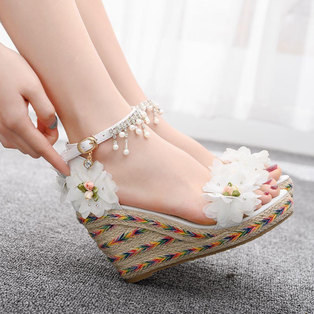 Fashion Plus Size 36-42 Shoes for Women Summer Elegant Women Platform Wedges Sandals Peep Toe Sandalias Mujer Women Sandals
