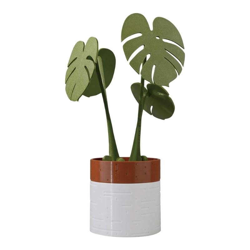 3D Printed Plant Coasters Magnetic Monstera Designs For Desktop Protections And Decoration Waterproof Kitchen Accessory