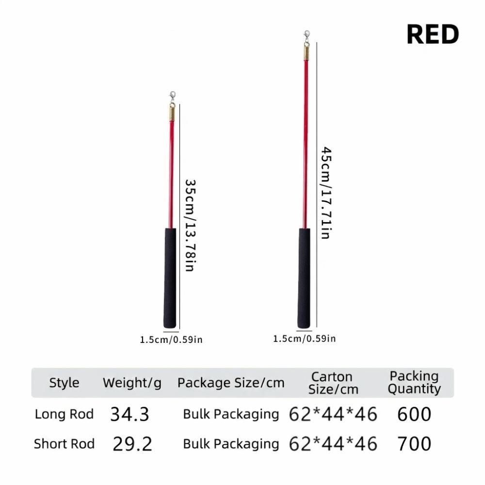 Pet Interactive Tool Long Rod Cat Safe Material Durable Cat Wand Interactive Lightweight Interactive Pet Entertainment (Red,35cm) красный