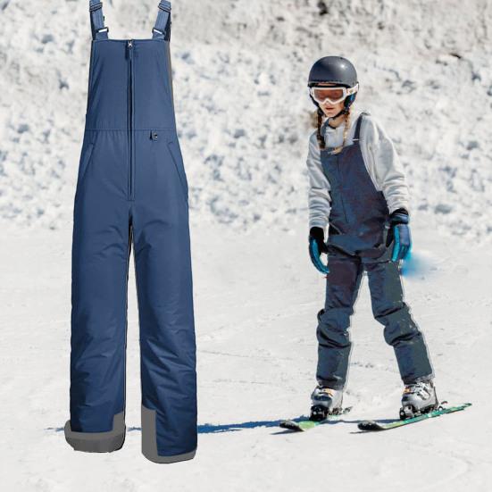 Dámská nepromokavá zateplená lyžařská kombinéza Zimní snowboardové kalhoty kombinéza Snowsuit s nastavitelným popruhem přes rameno