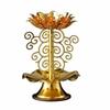 Retro Metal Lotus Lamp Exquisite Gold Candle Holder Flower Stand Ghee Lamp Holder  Home Decoration
