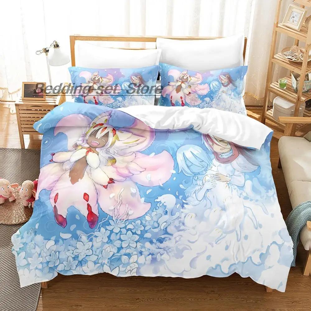 New Made In Abyss Bedding Set Single Twin Full Queen King Size Bed Set Aldult Kid Bedroom Duvetcover Sets 3D Anime Bed Sheet Set