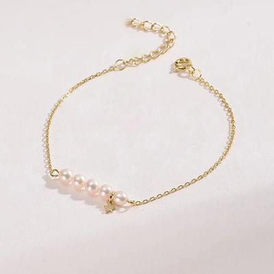 Ins Wind Natural Freshwater Pearl Bracelet Star Element Sweet Jewelry