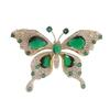 Retro Green Butterfly Suit Collar Pin Crystal Butterfly Brooches Green Butterfly Brooch  Gift