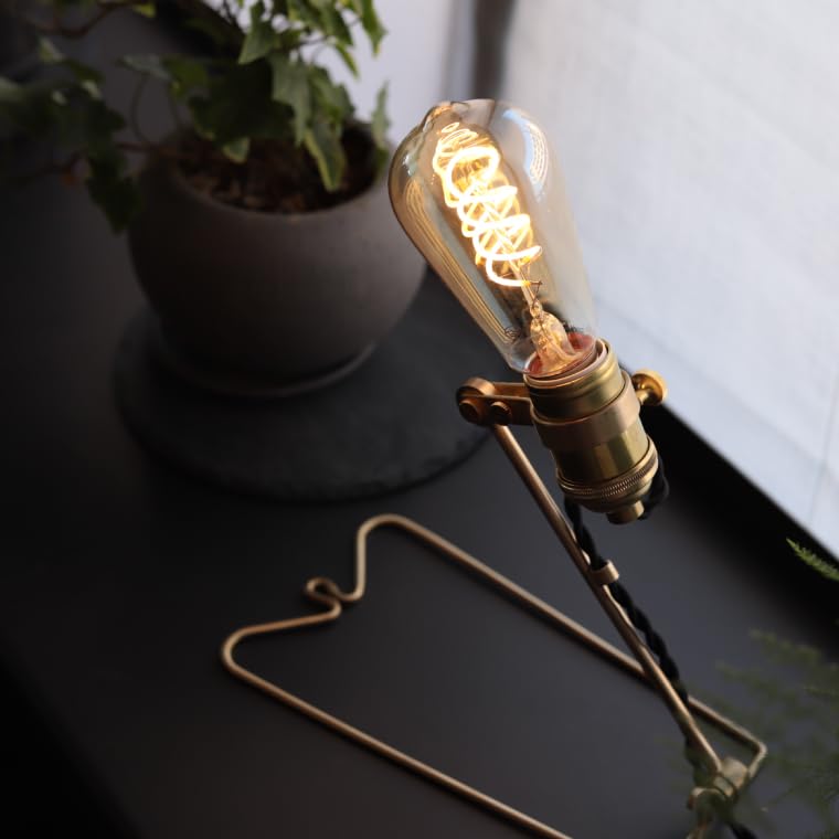 E26 Dimmable Edison Bulb, Spiral (Long Gold), LED Bulb, 4W, 2200K Warm White, Retro, Vintage Style, Cafe Lighting, Indirect Lighting