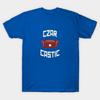 Asian Size Men Print T-shirt Czar Castic No-Cut Heat Transfer Print Cotton Tshirt