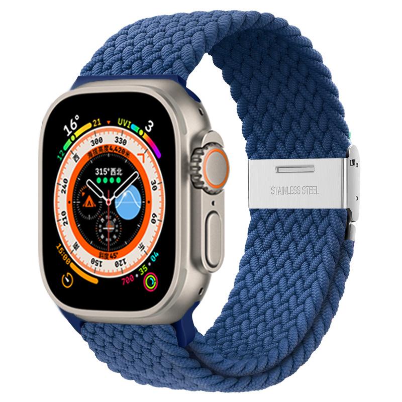 

Ремешок для Apple Watch Ultra Band 49 мм, 45 мм, 44 мм, 40 мм, 41 мм, 42 мм, 40, 45 мм, плетеный браслет Correa соло-петли серии 8, 7, 3, 5, se 6, 4 42mm 44mm 45mm 49mm