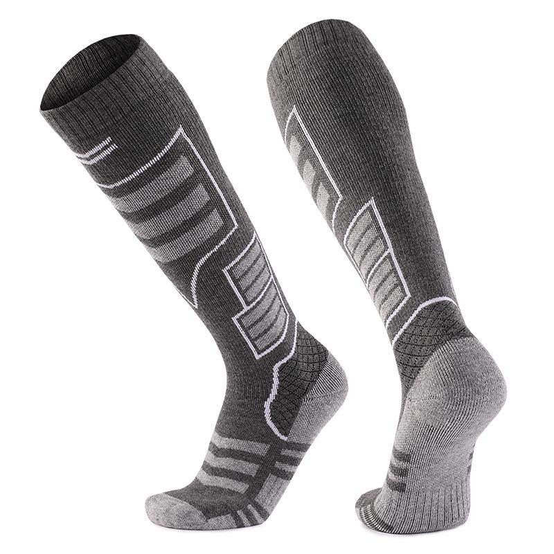 Thick Warm Merino Wool Long Snow Socks: Quick-Drying, Non-Slip, Wear-Resistant for Skiing