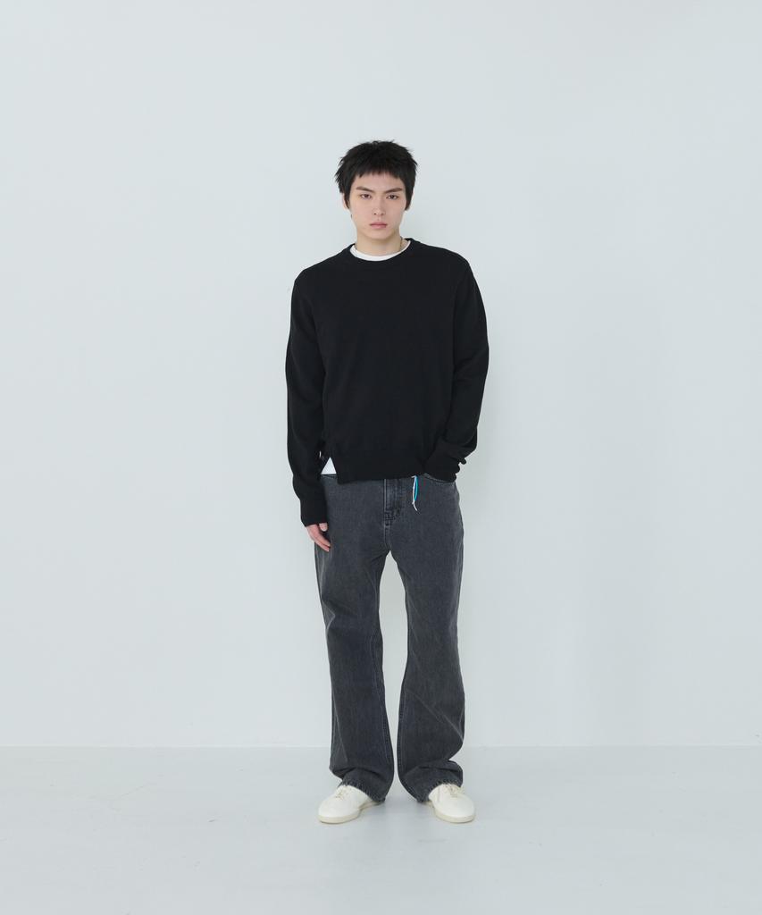 Deossingindeeodeeo Composed Slit Knit Black