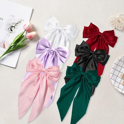 1 pieza Elegantes Pinzas para el Cabello con Lazo de Seda Versátil Vintage, Accesorios para el Cabello Casual Estilo Princesa para Niñas, Regalos Accesorios Fotográficos