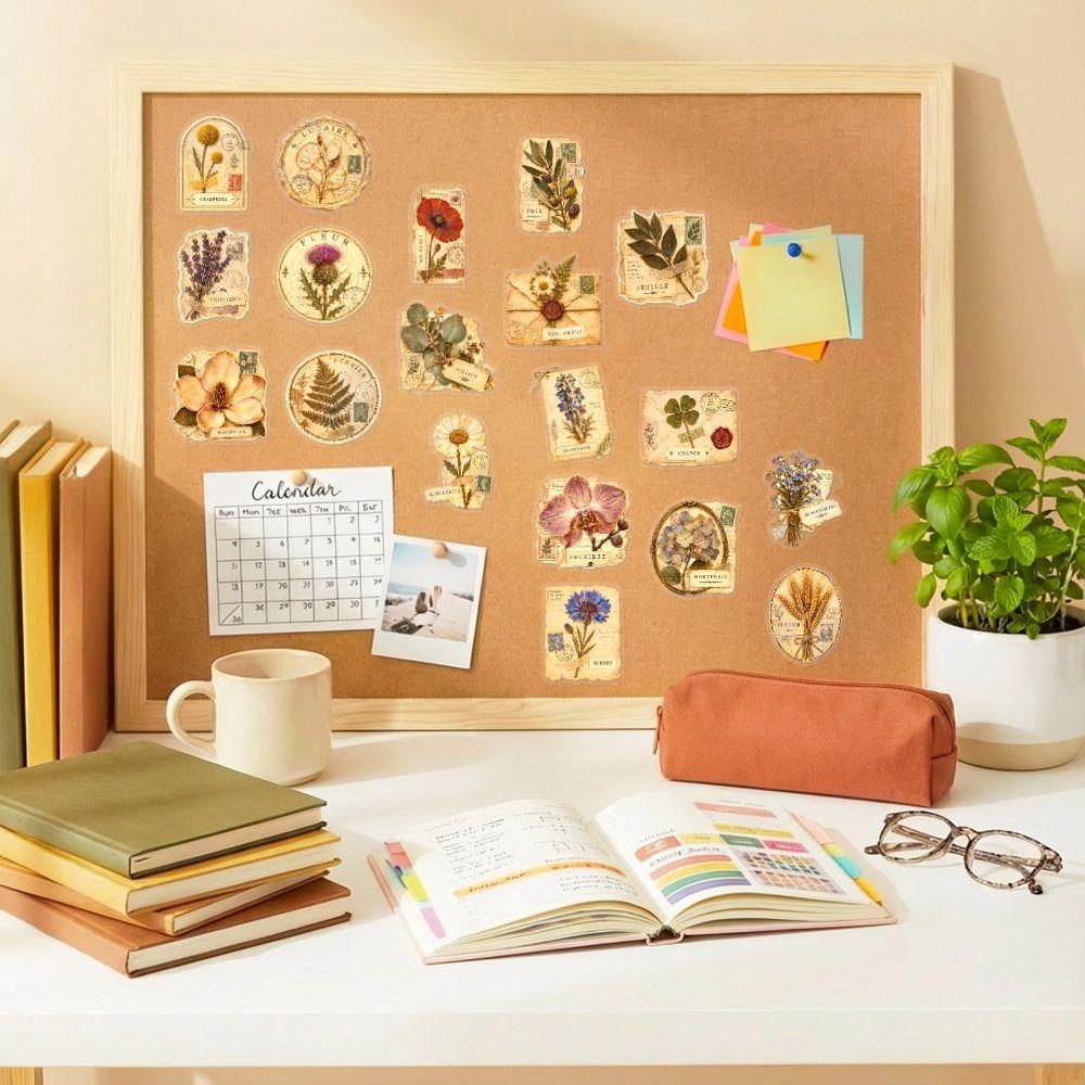 Waterproof DIY Craft Sticker Floral Leaf Design Clear PET Decal Laptop Phone