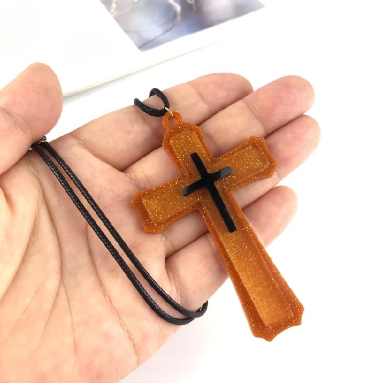 Cross Silicone Resin Mold Crucifix Epoxy Casting Resin Mold for Jewelry Making,Crafts DIY,Pendant,Kechain,Home Decor