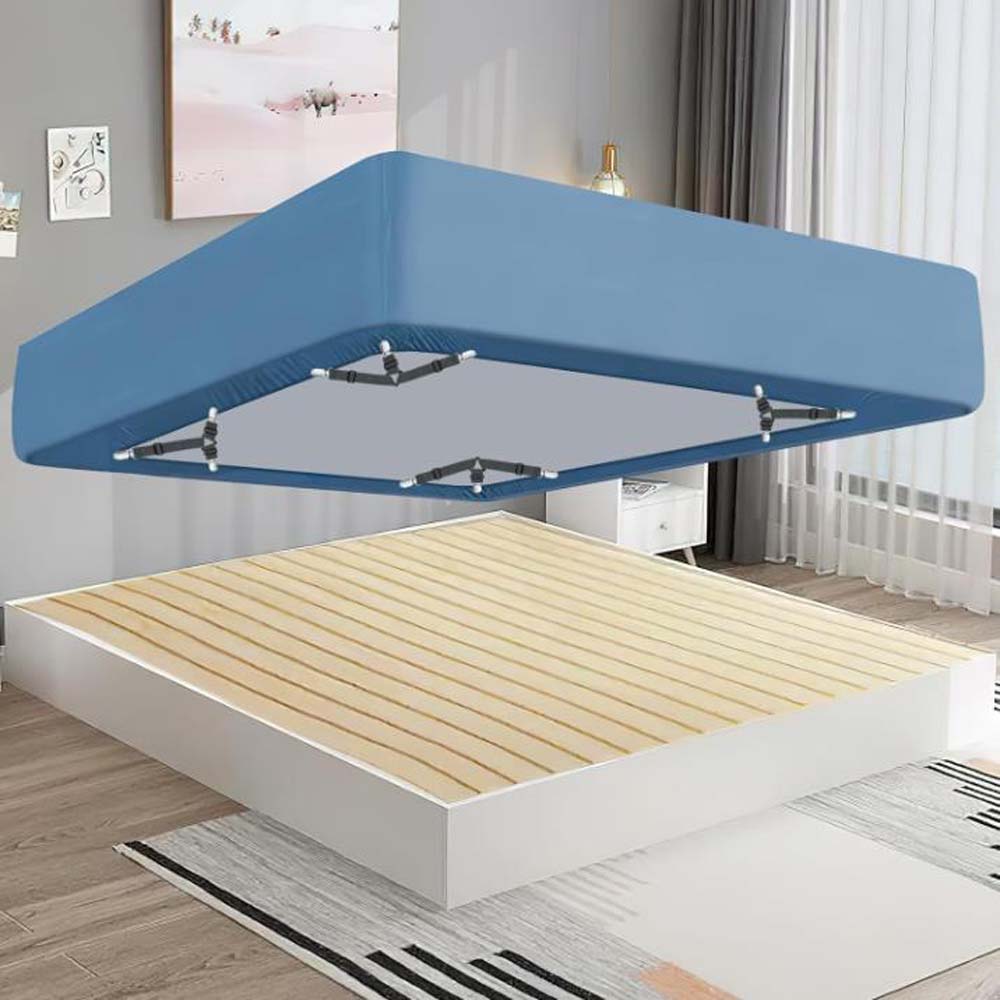 4PCS Adjustable Non-slip Sheet Clip, Stainless Steel Sheet Holder, Suitable for Tablecloth, Bed Sheet, Sofa Cover