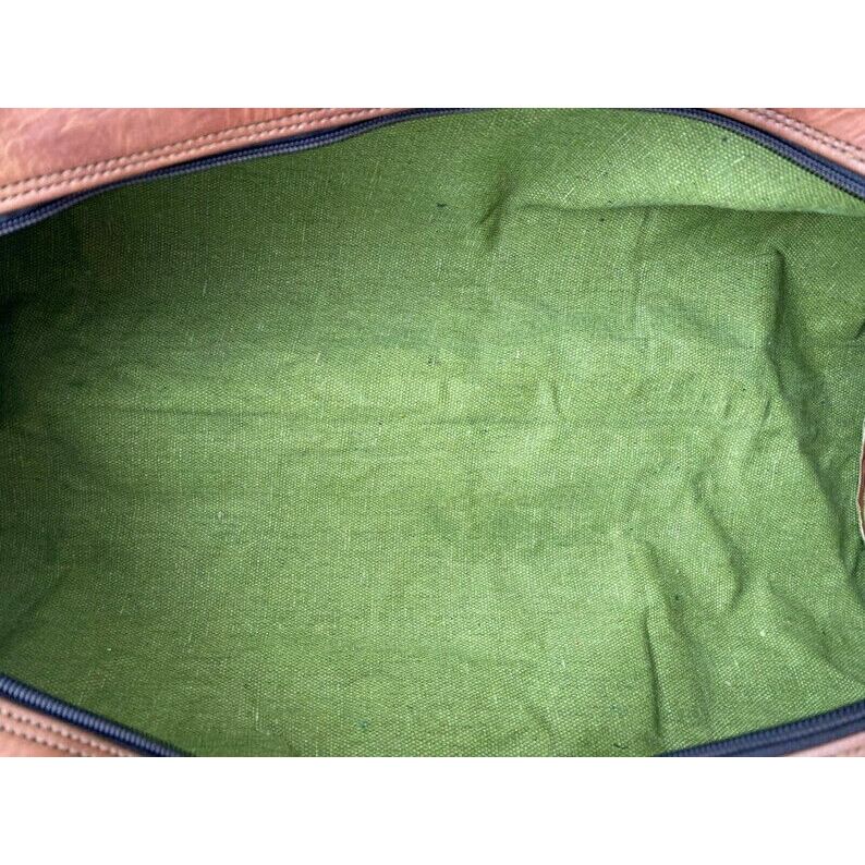 Leder Duffle Leder Reisegepäck Übernachtungstasche Weekender-Tasche Urlaub Fitnessstudio B