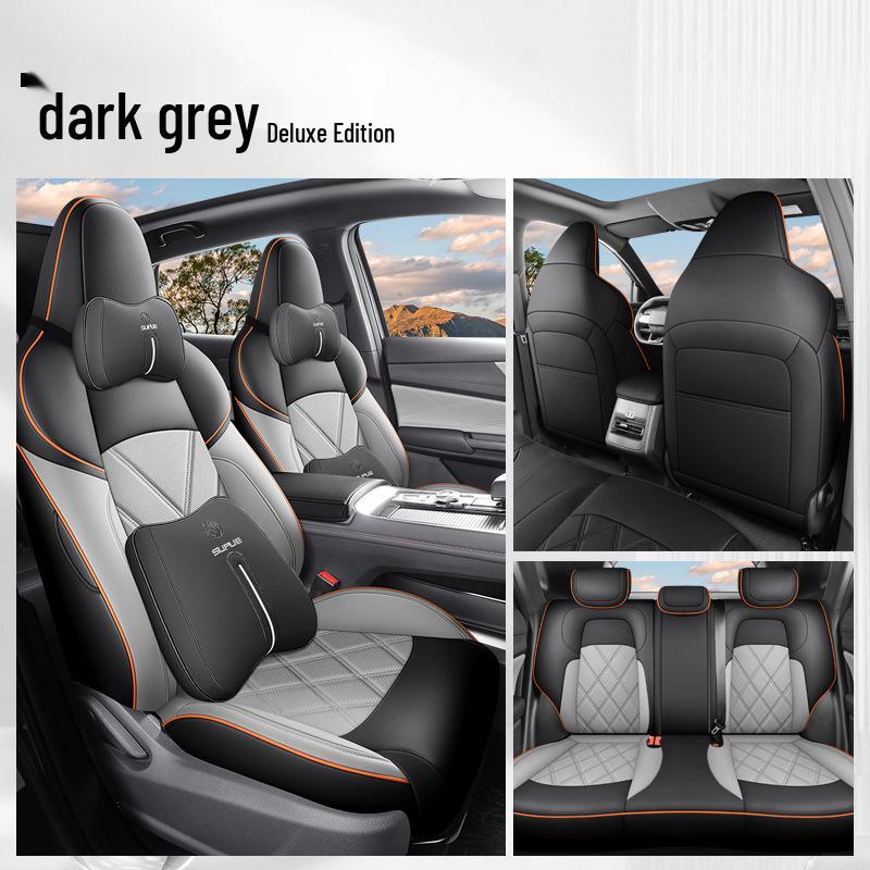 Qiyuan A05 Universal Leather Car Seat Cushion Cover - Five-Seat, All-Season