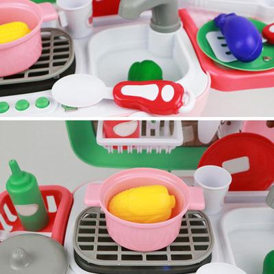 Children Simulation Food Cooking Color Changing Barbecue Kitchen Play House Toy