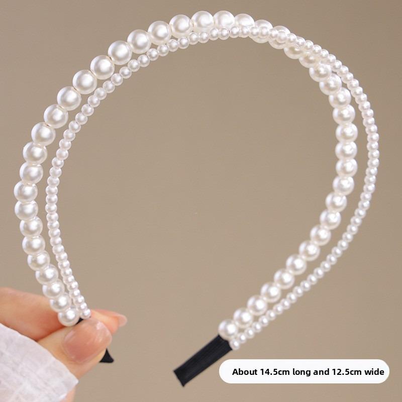 

Elegant Pearl Multi-Style Headbands for Women - Non-Slip Fashion Hair Accessories, Stylish Hairband for Daily & Party Outfits