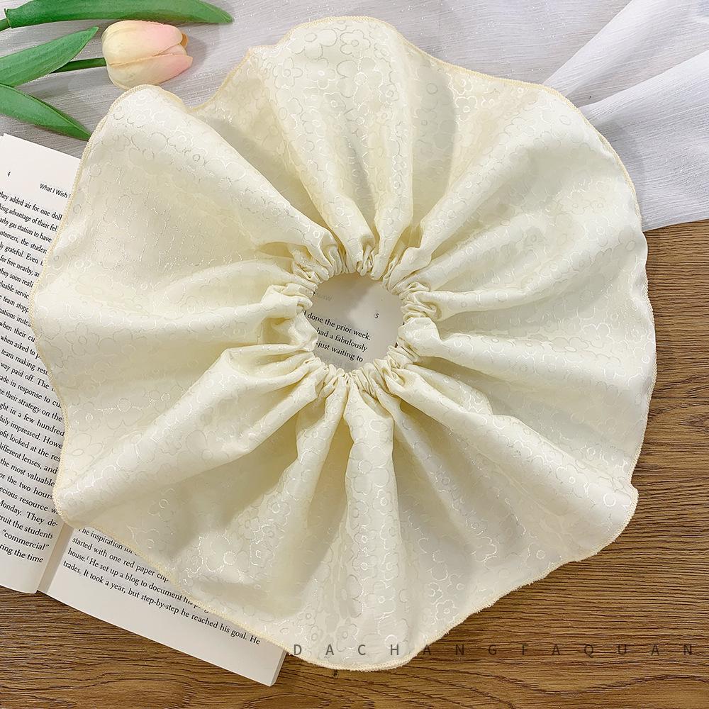 Elegant French Floral Large Brim Hair Tie - 2025 New Bow for Low Ponytails покинуть белый