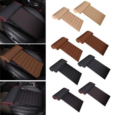 Leather Car Seat Extender Cushion Universal Breathable Leg Support Pillow Non-slip Sweatproof Foam Knee Pad