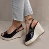 Women's New Wedge Sandals Braided Hemp Rope Open Heel Platform High Heel Shoes