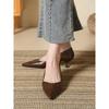 The first season is soft and not tired, the feet are comfortable, high heels, thin heels, autumn pointed-toed ancient single shoes