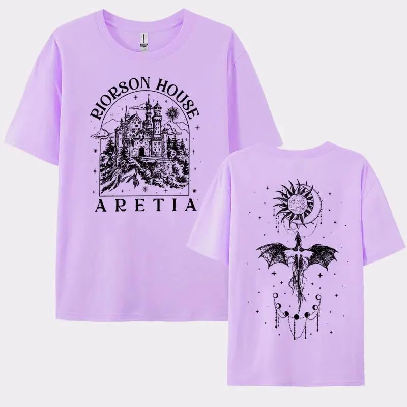 Xaden Riorson House Tshirt Iron Flame Dragon Rider Fourth Wing Emblem T Shirt Basgiath War Men Women Fashion Oversized Tshirts