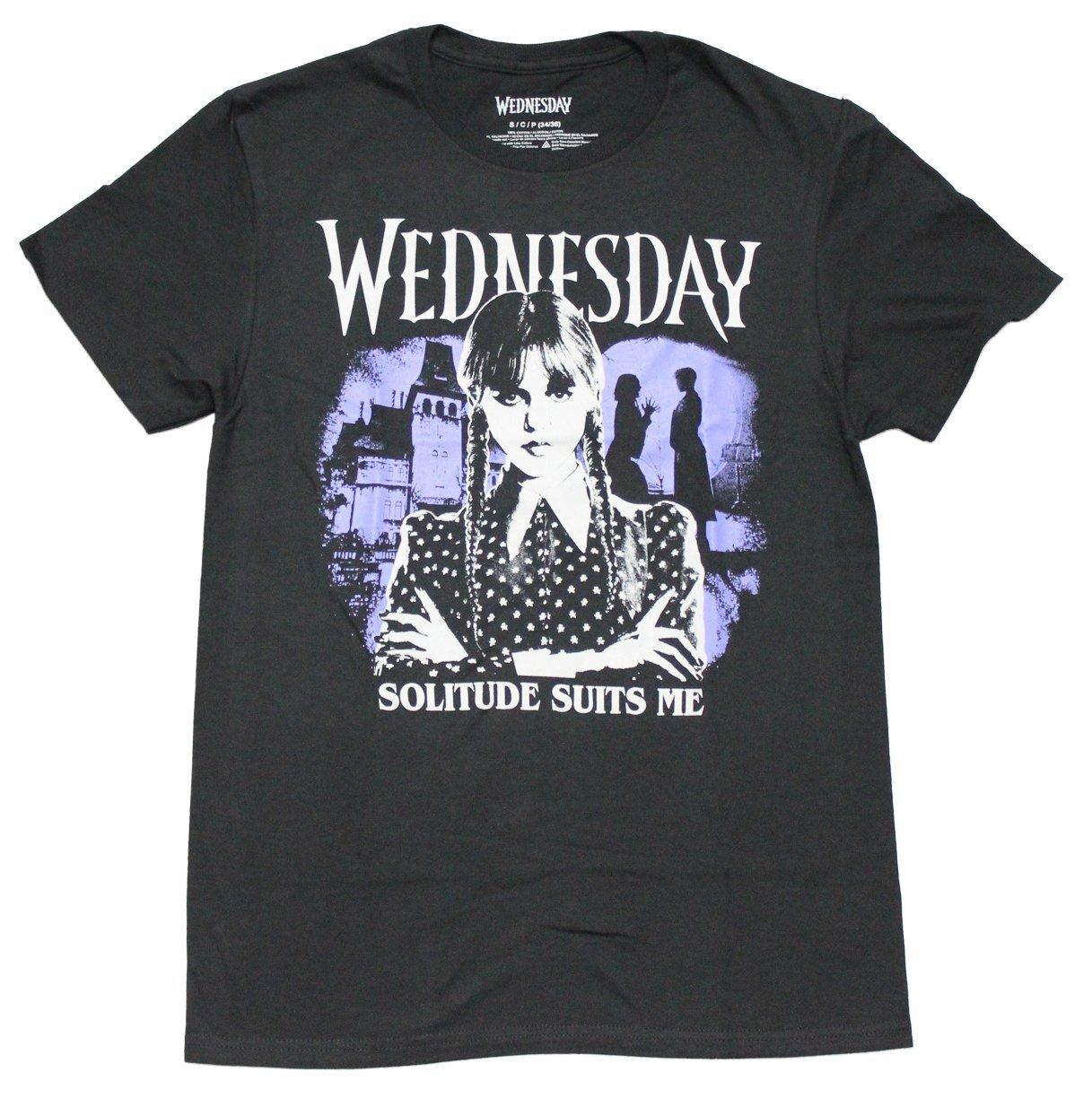 Wednesday New Adult T-Shirt - Arms Crossed Solitude Suits Me XXXL