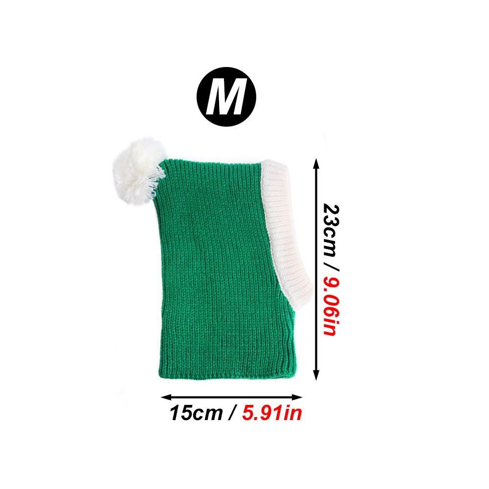 1PC Cute Christmas Dog Hat Noise Protection Knit Dog Hat Warm Winter Cap Soft Stretchy Knit Hat for Pet Dogs Cats Christmas Gift